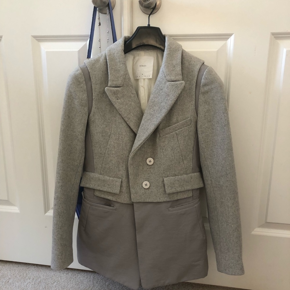 Wool blazer coat